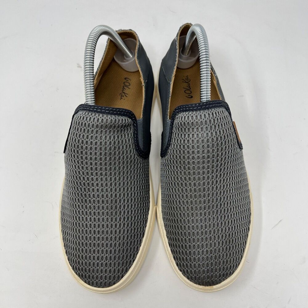 Olukai Pehuea Shoes Women’s 8.5 Blue Mesh Comfort Slip On Loafer Mule Sneakers - Picture 7 of 11